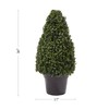 Nature Spring Artificial Boxwood Topiary 3-inch Tower Style Faux Plant in Sturdy Pot for Indoor/Outdoor Home Decor 146000MSG